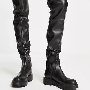 99% NEW MOSCHINO OVER THE KNEE BOOTS, SIZE 38